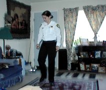 I was dressed and getting ready to leave for work as Dispatcher for the Sheriff's Office