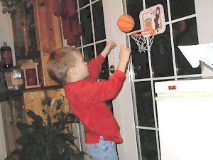 Austin Playing Basket Ball